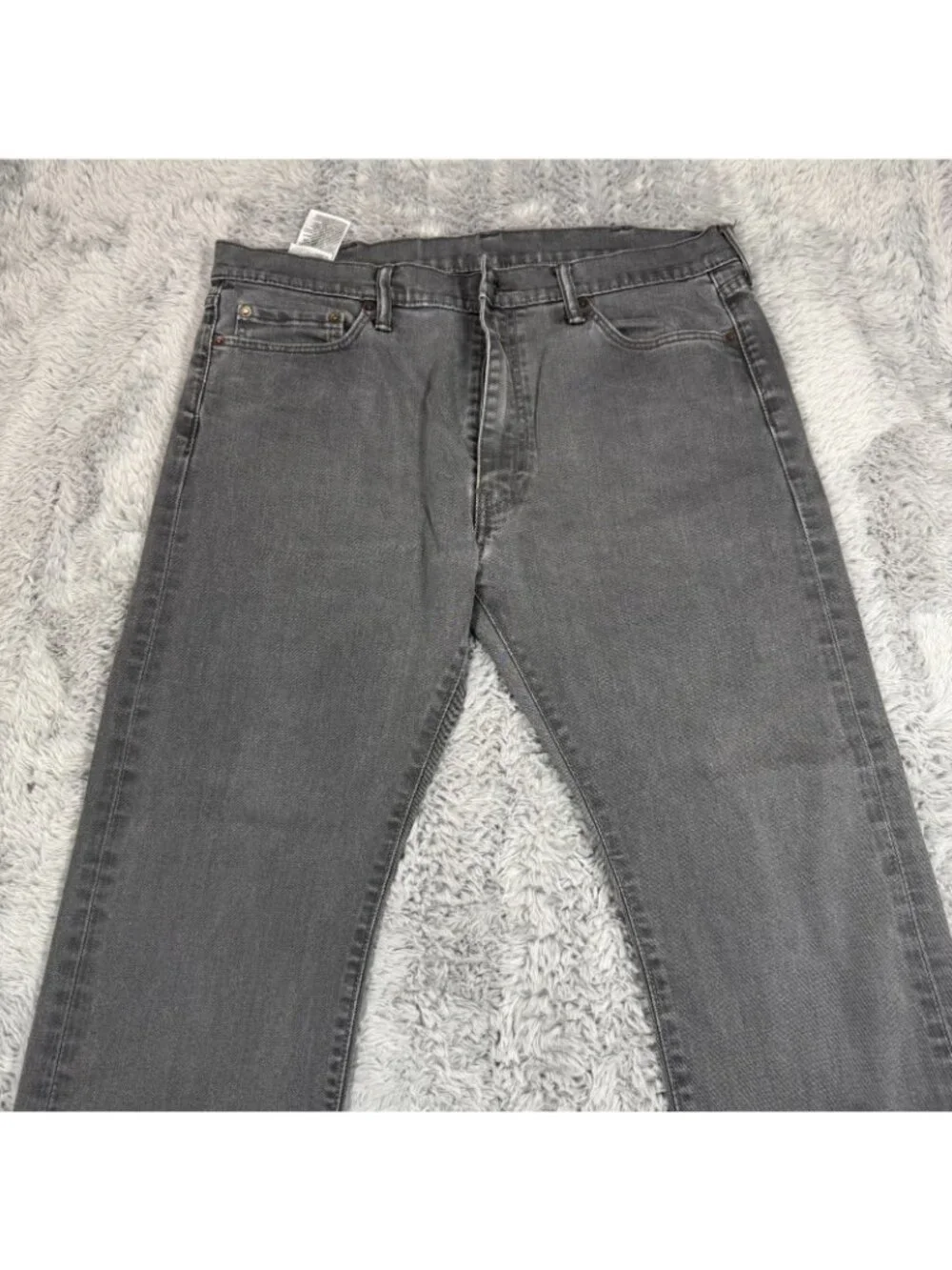 Levi's 513 Jeans Men's 38x30 Gray Cotton Denim Straight Slim Workwear Stretch